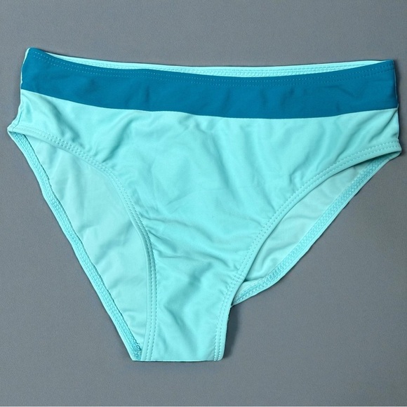 Girls 3pc Colorblock Teal/Blue Bikini + Cover-Up, 13–14Y NWOT - Picture 9 of 13